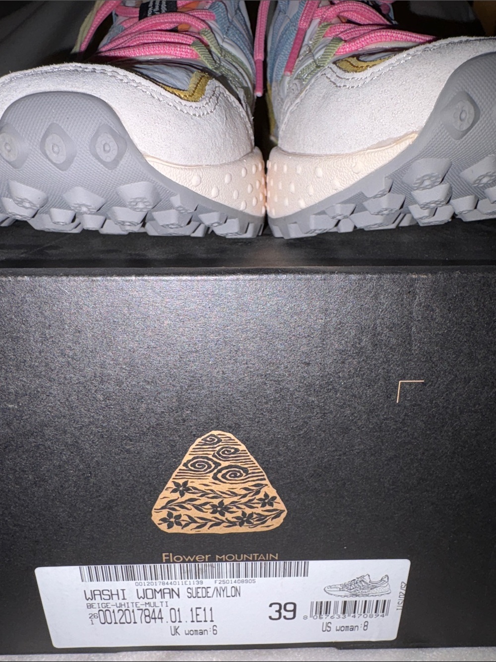 NWT Flower Mountain Washi Sneakers in Beige/White/Multi - Picture 10 of 16